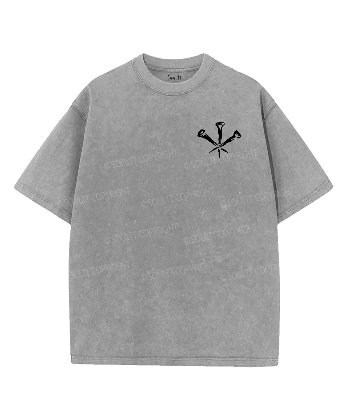 Cor Jesu Sacratissimum Double Sided Unisex Washed Christian T-shirt Hoodie, Sweatshirt | CiraTrend.com (Image 4)