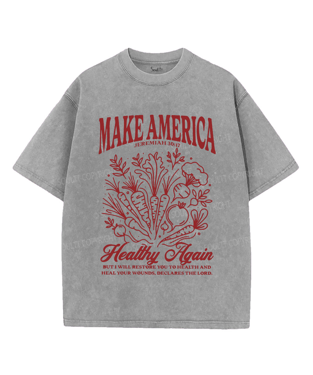 Make America Healthy Again Unisex Washed Christian T-shirt Hoodie, Sweatshirt | CiraTrend.com (Image 3)