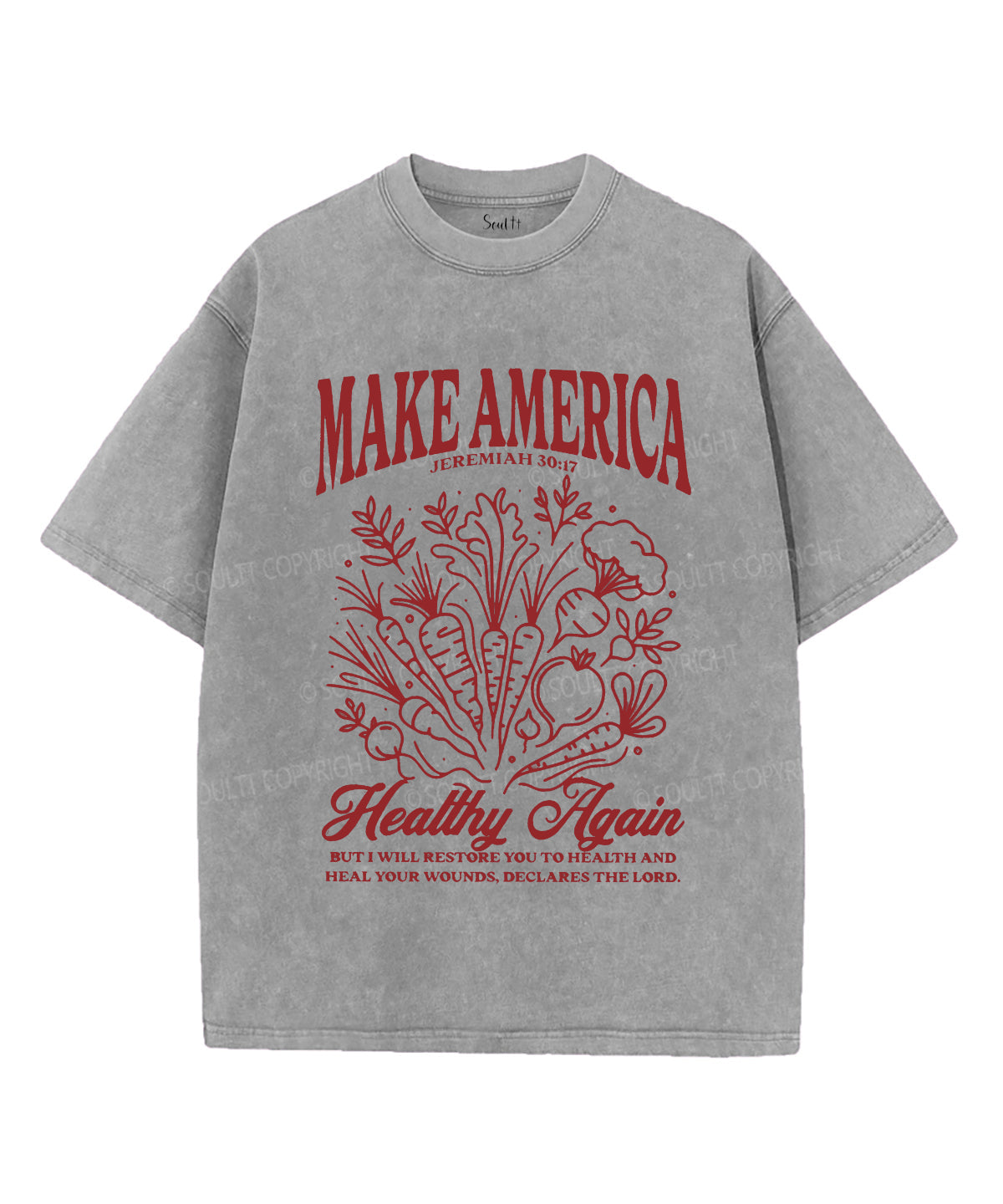 Make America Healthy Again Unisex Washed Christian T-shirt Hoodie, Sweatshirt | CiraTrend.com (Image 3)