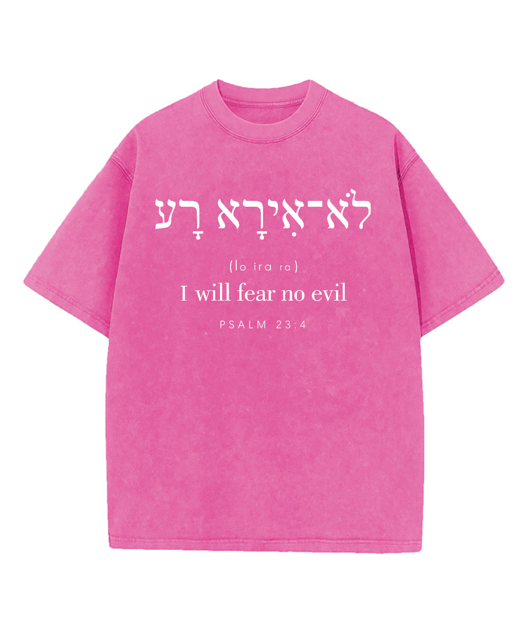 I Will Fear No Evil Washed Christian T-Shirts, Hoodie, Sweatshirt