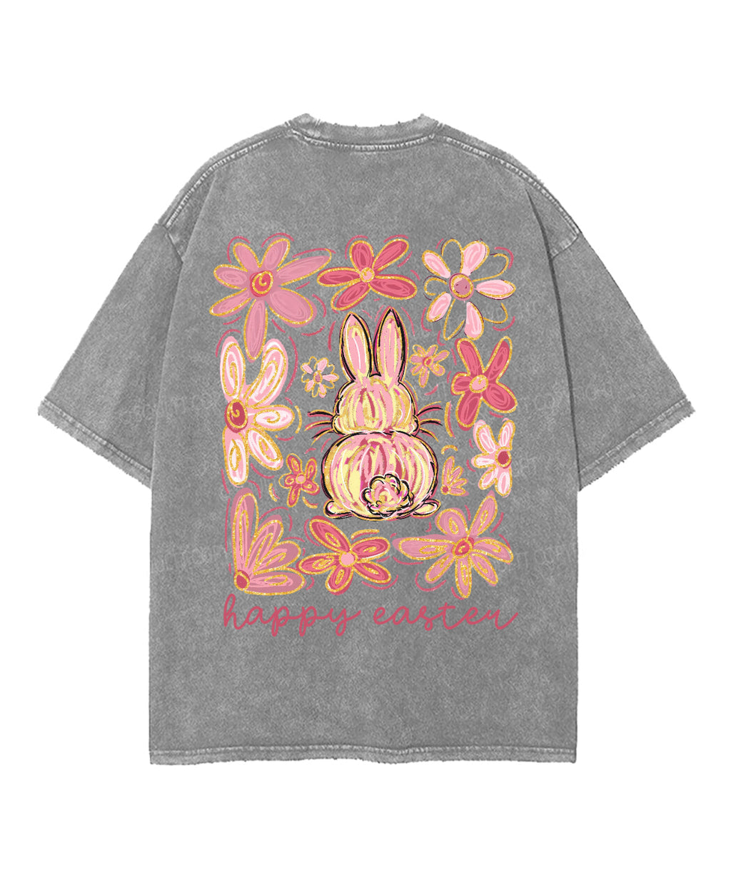 Happy Easter Double Sided Unisex Washed Christian T-shirt Hoodie, Sweatshirt | CiraTrend.com (Image 5)