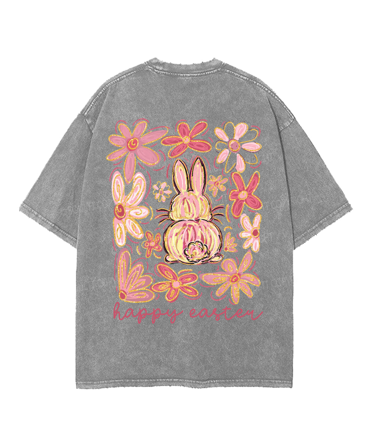 Happy Easter Double Sided Unisex Washed Christian T-shirt Hoodie, Sweatshirt | CiraTrend.com (Image 5)