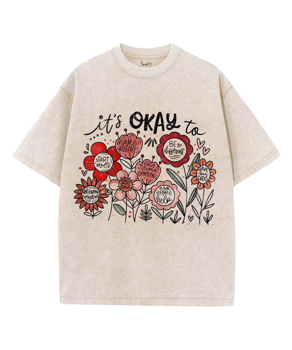 It's Okay Unisex Washed Christian T-shirt Hoodie, Sweatshirt | CiraTrend.com (Image 4)