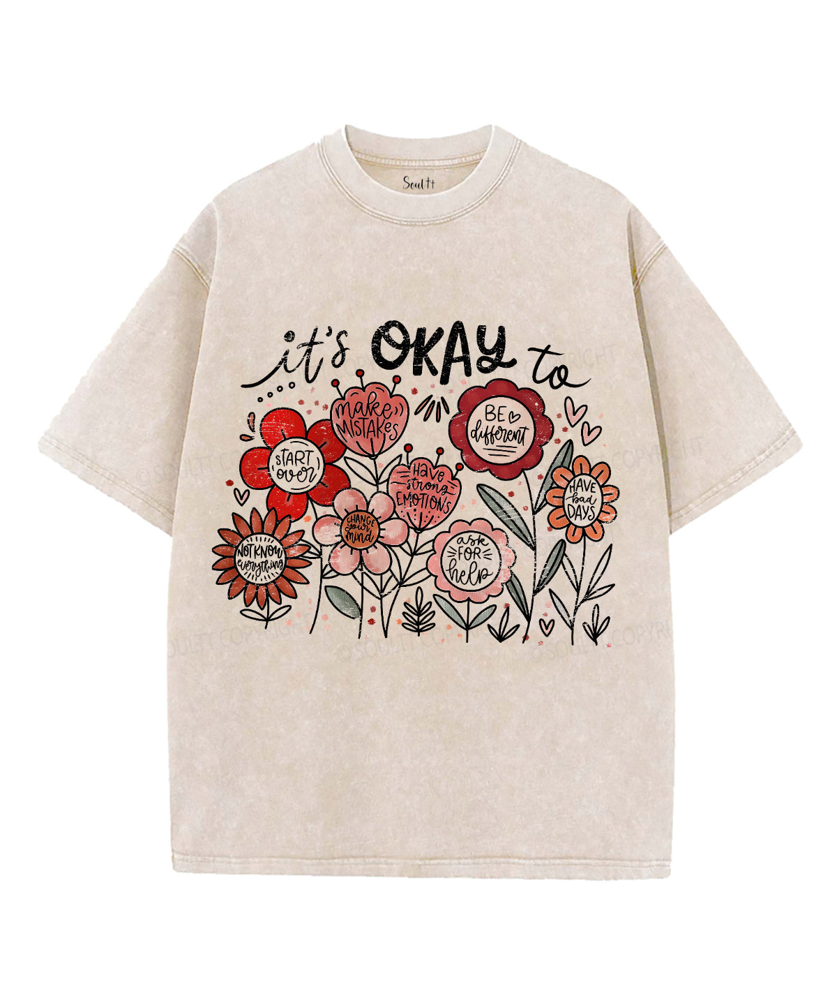 It's Okay Unisex Washed Christian T-shirt Hoodie, Sweatshirt | CiraTrend.com (Image 4)