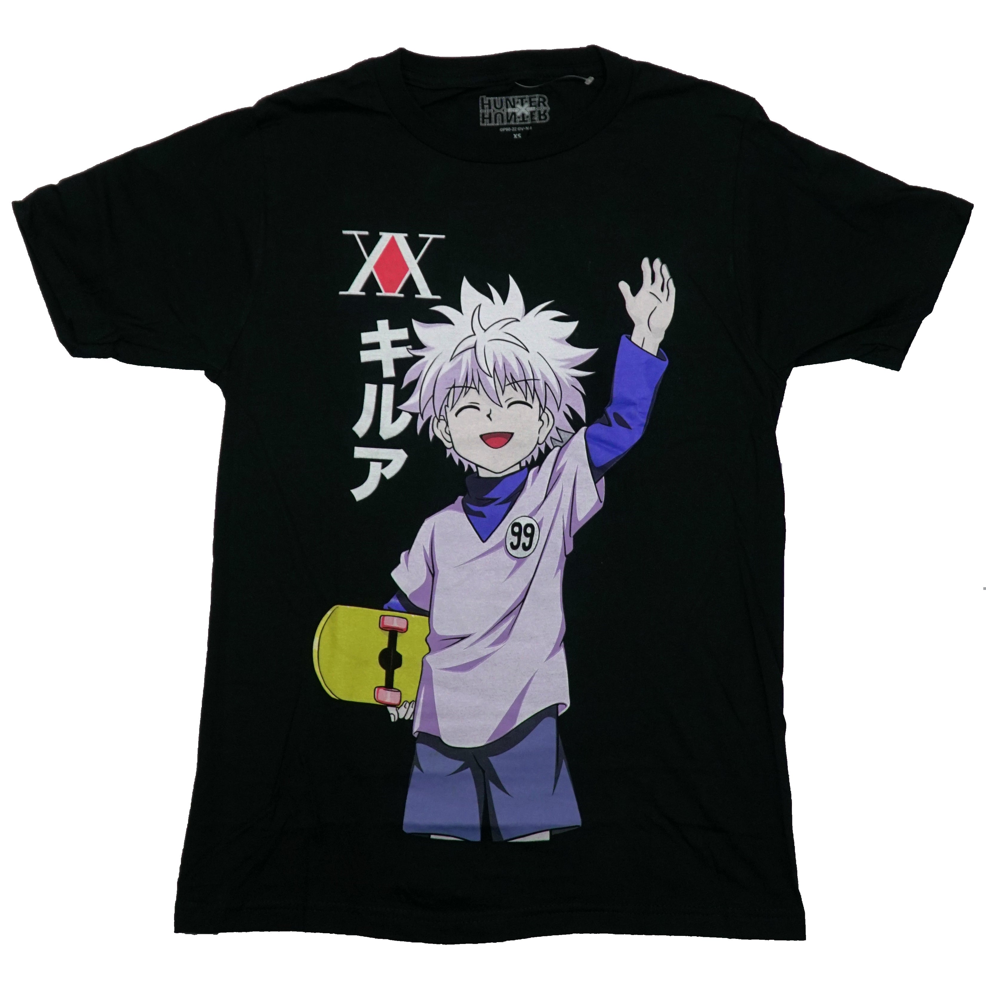 Hunter X Hunter Mens T-Shirt - Killua Waving Holding Skateboard Hoodie, Sweatshirt | CiraTrend.com
