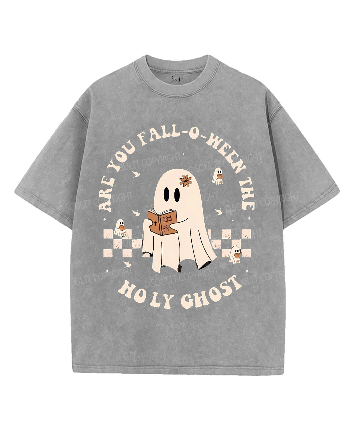 Halloween Holy Ghost Unisex Washed Christian T-shirt Style002 Hoodie, Sweatshirt | CiraTrend.com (Image 3)