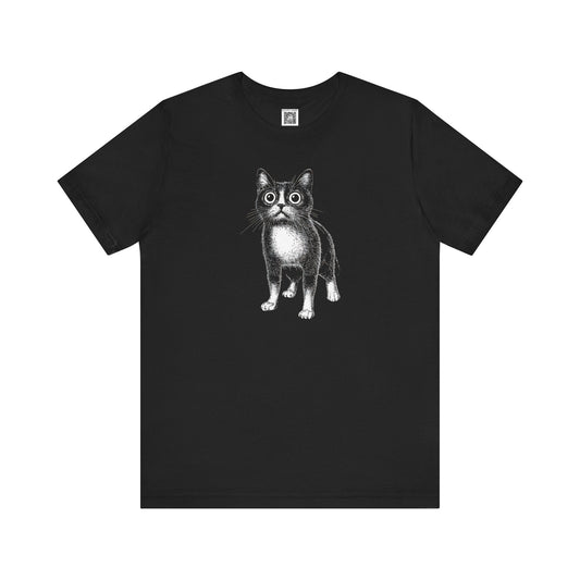 Whimsical Cat Graphic Tee Style060