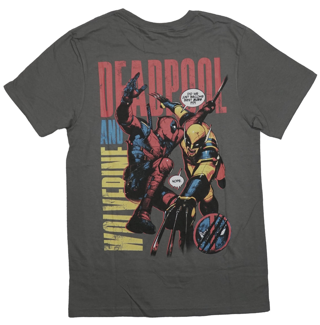 Deadpool & Wolverine Mens T-Shirt - Logo Slashed Lapel Best Bubs Battle Back Hoodie, Sweatshirt | CiraTrend.com (Image 2)