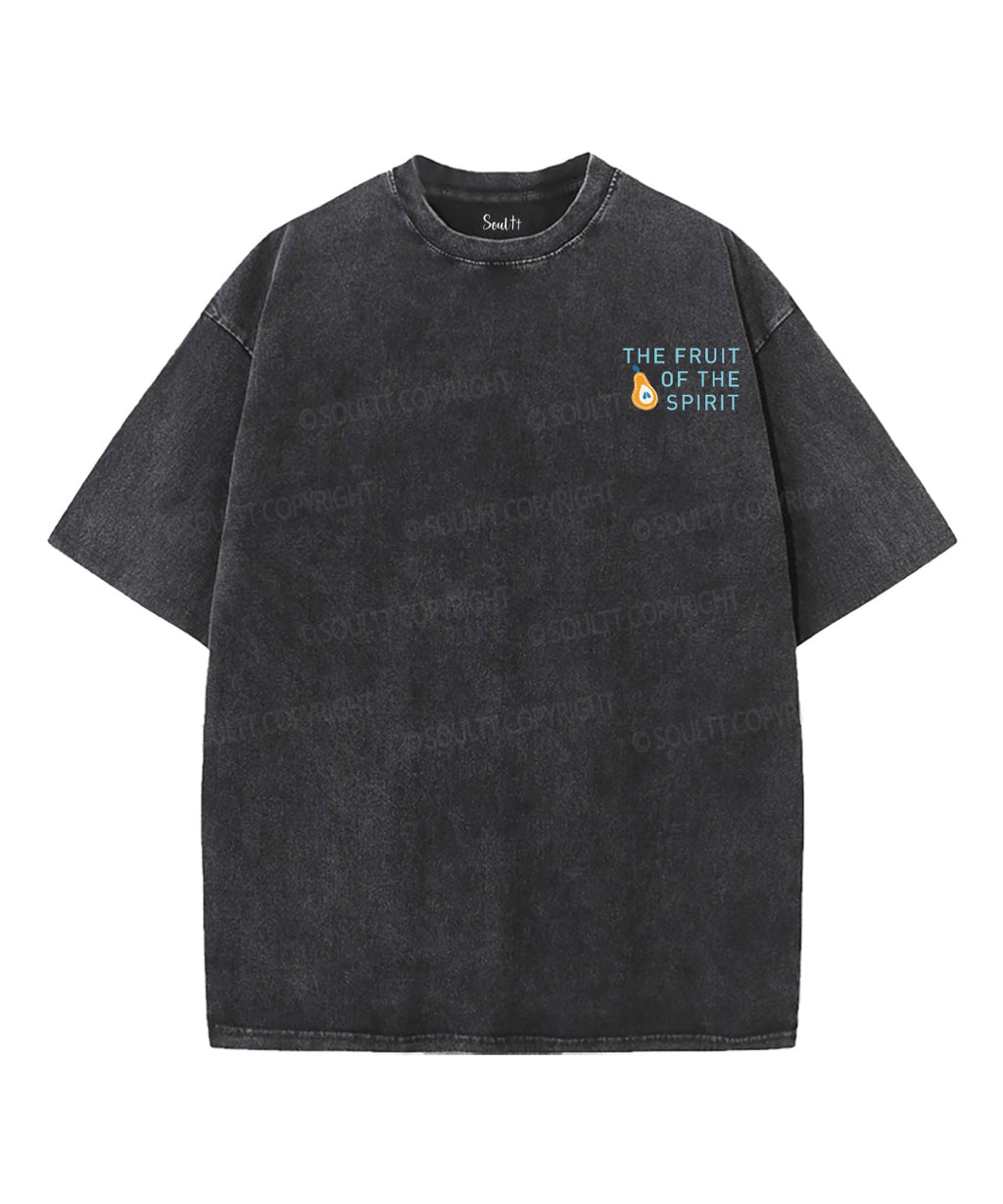 The Fruit Of The Spirit Double Sided Washed Christian T-shirt Hoodie, Sweatshirt | CiraTrend.com (Image 2)