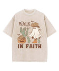 Walk In Faith Washed Christian T-shirt Hoodie, Sweatshirt | CiraTrend.com (Image 1)