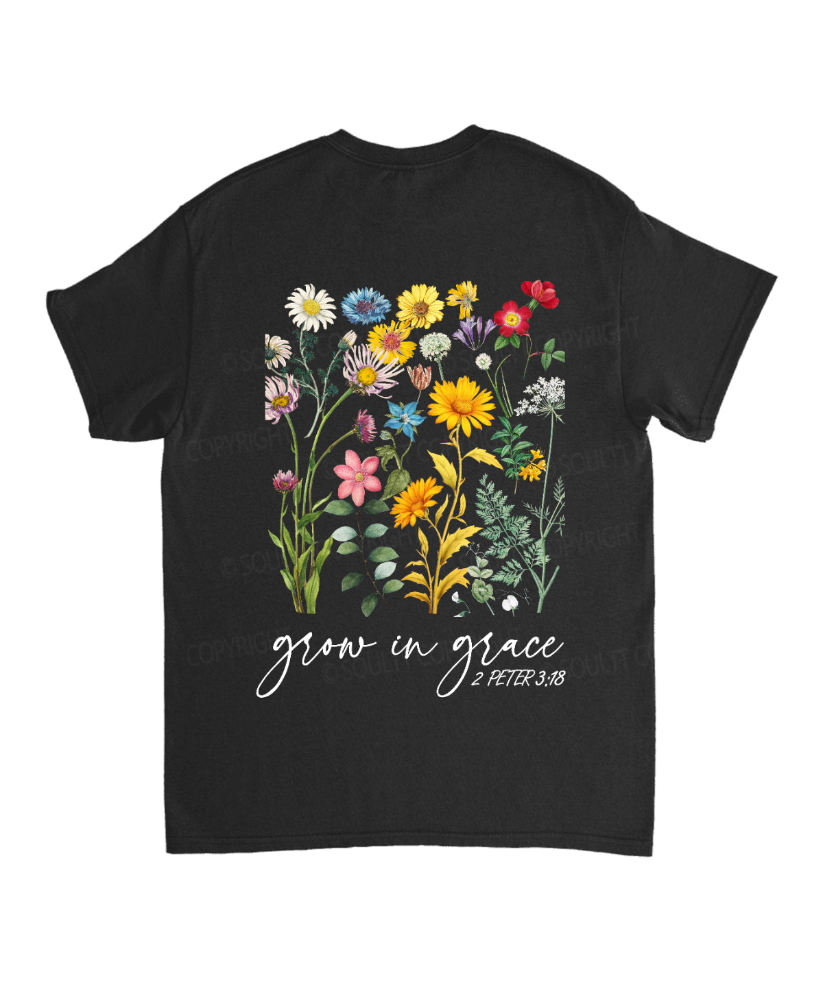Grow In Grace Double Sided Unisex Cotton Christian T-Shirt Hoodie, Sweatshirt | CiraTrend.com (Image 5)