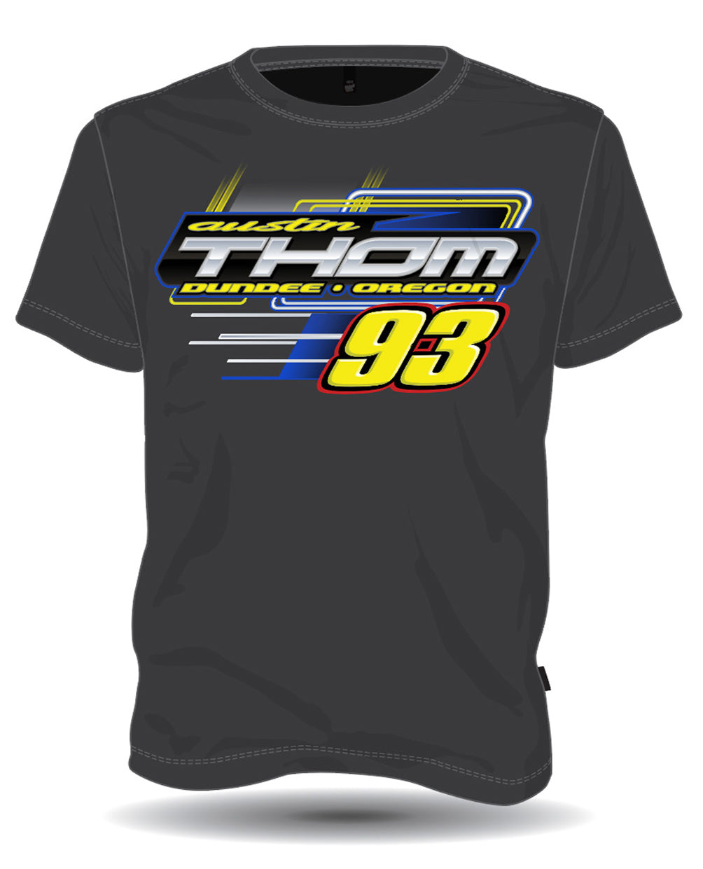 #93 Austin Thom Race Car Charcoal Tee