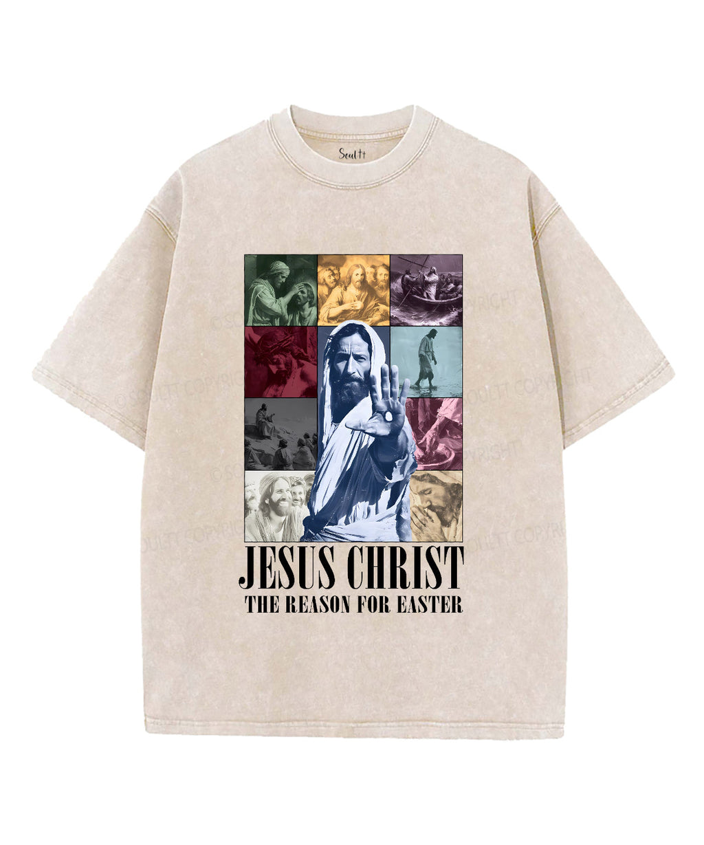 The Reason For Easter Unisex Washed Christian T-shirt Hoodie, Sweatshirt | CiraTrend.com (Image 4)