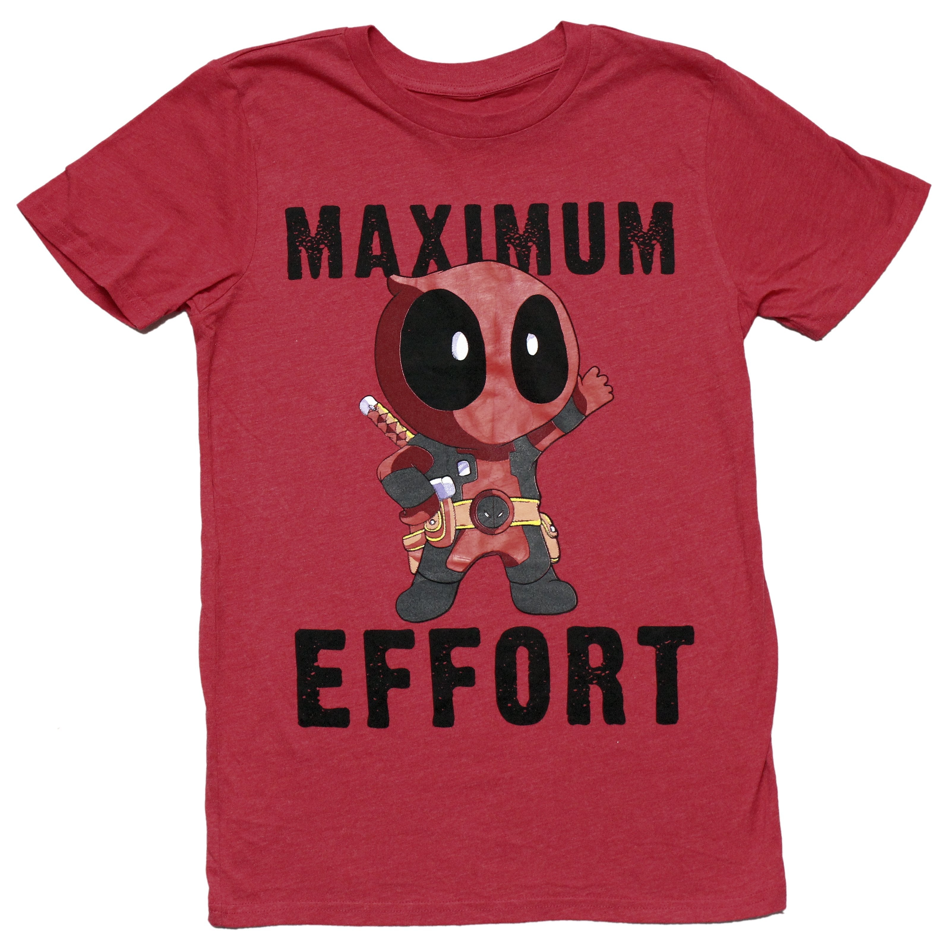 Deadpool Red Mens T-Shirt -  Chibi Deadpool Maximum Effort Hoodie, Sweatshirt | CiraTrend.com