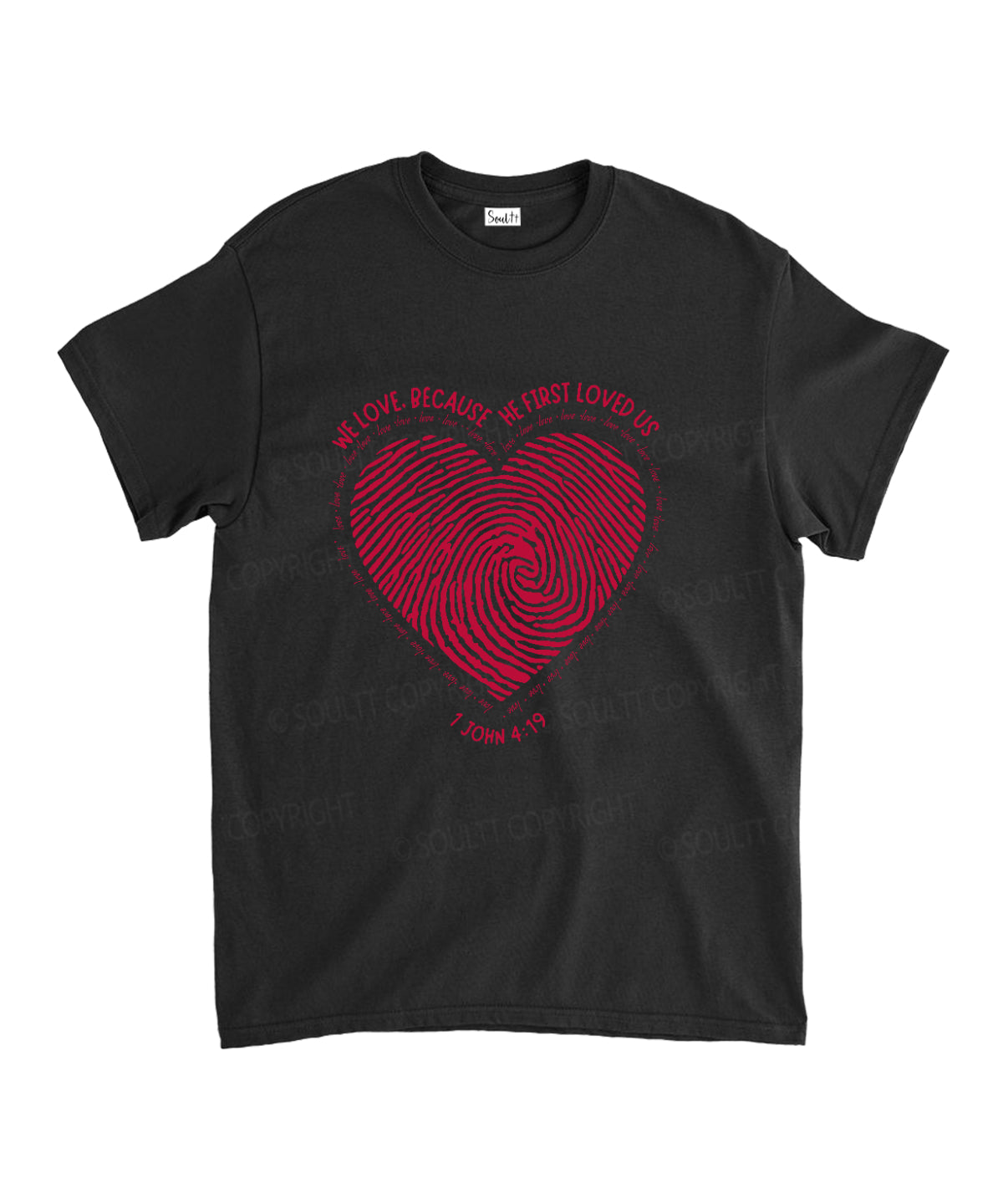 Becuse He First Love Us Unisex Cotton Christian T-Shirt Hoodie, Sweatshirt | CiraTrend.com (Image 2)