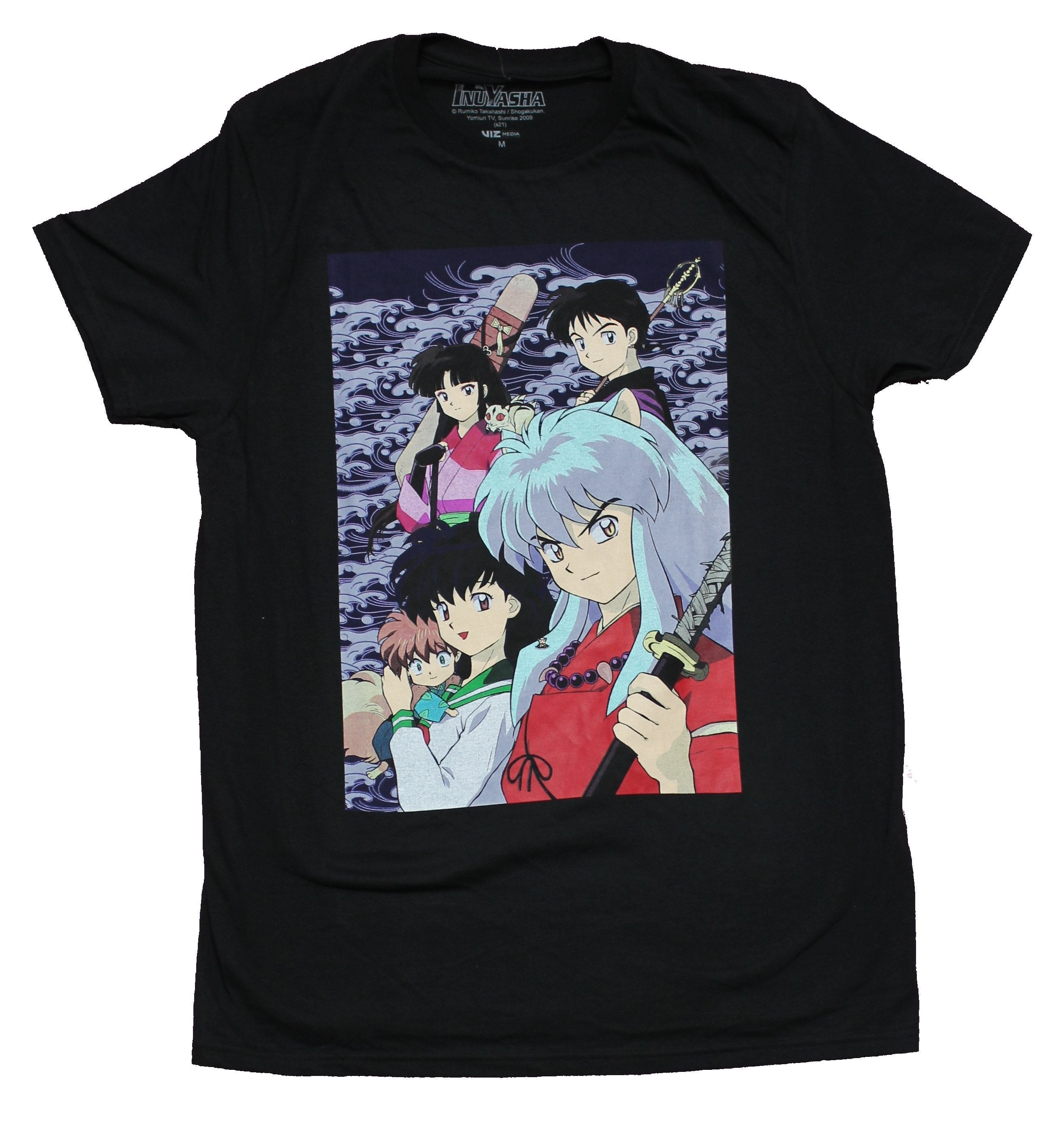 Inuyasha Mens T-Shirt - Purple Swirled Character Group Box Image Hoodie, Sweatshirt | CiraTrend.com