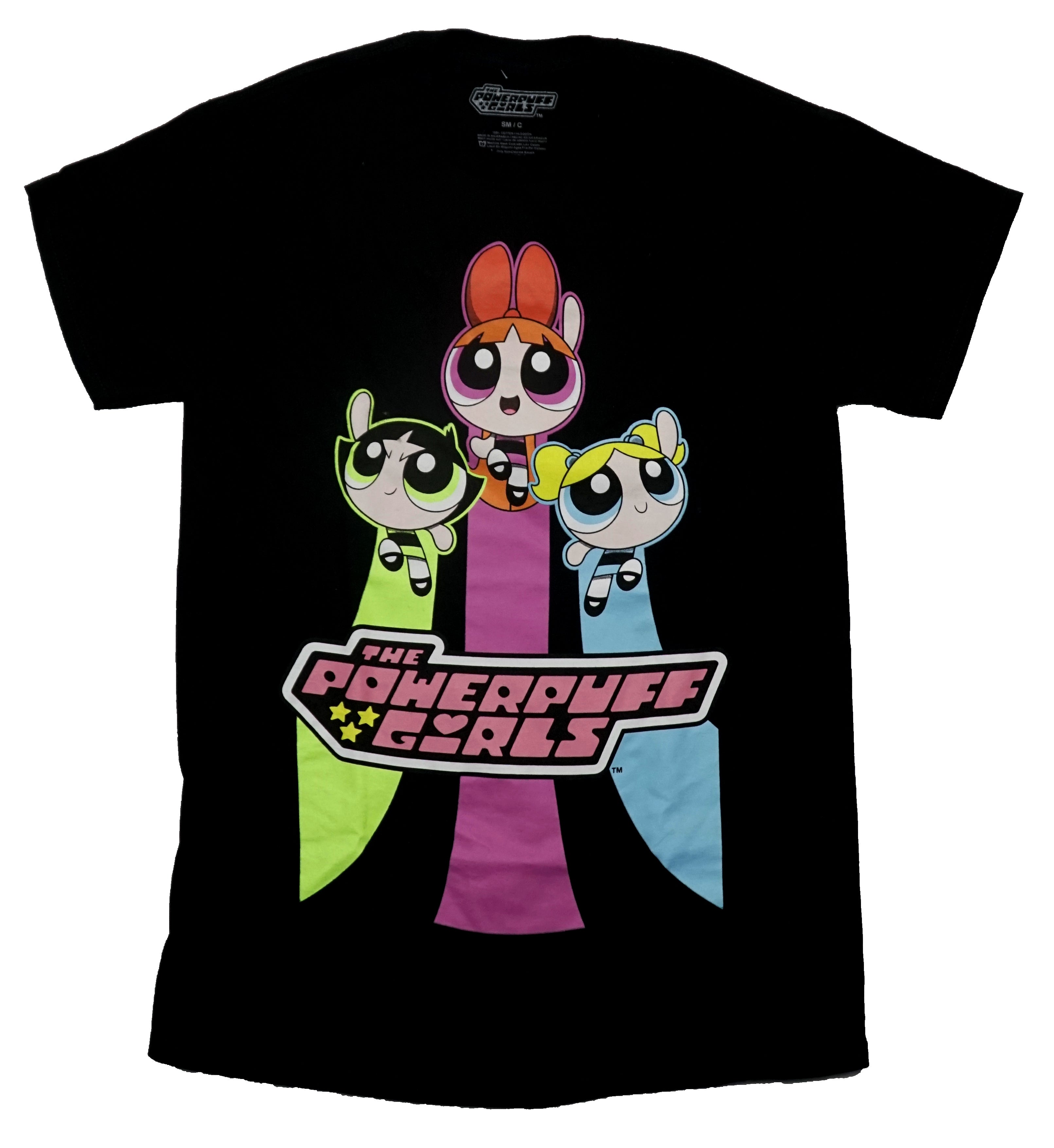 The Powerpuff Girls Mens T-Shirt - Flying Trio over Name Hoodie, Sweatshirt | CiraTrend.com