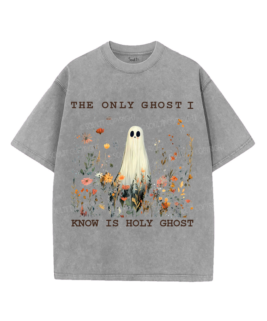 I Know Is Holy Ghost Unisex Washed Christian T-shirt Hoodie, Sweatshirt | CiraTrend.com (Image 3)