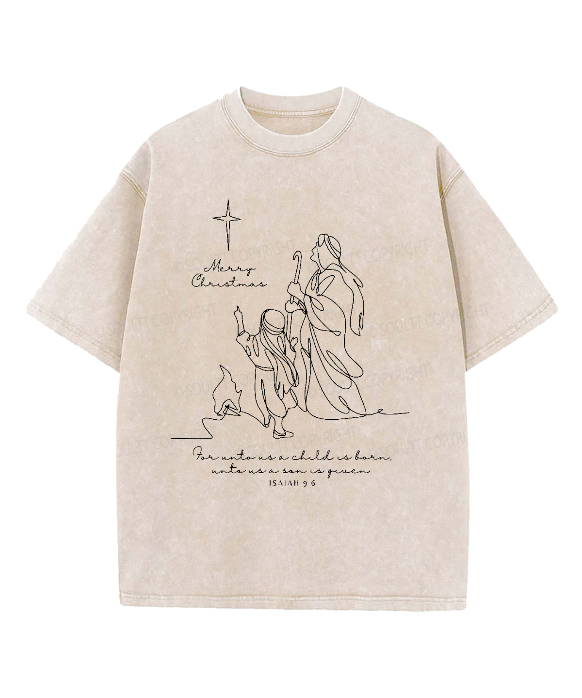 Merry Christmas Washed Christian T-shirt Hoodie, Sweatshirt | CiraTrend.com (Image 2)