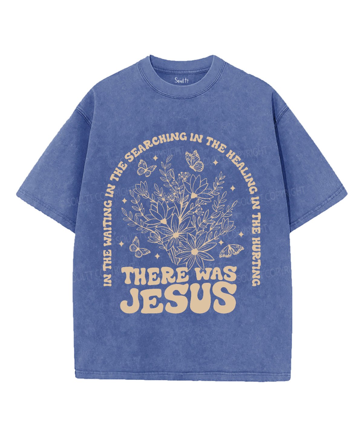 There Was Jesus Unisex Washed Christian T-shirt Hoodie, Sweatshirt | CiraTrend.com (Image 3)