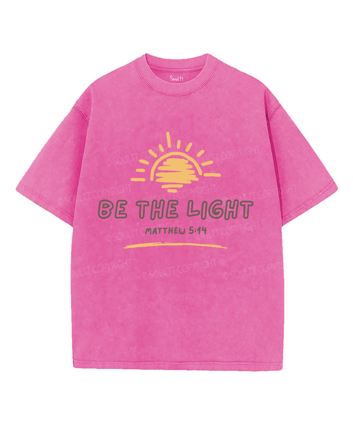 Be The Light Washed Christian T-shirt Style014 Hoodie, Sweatshirt | CiraTrend.com (Image 3)