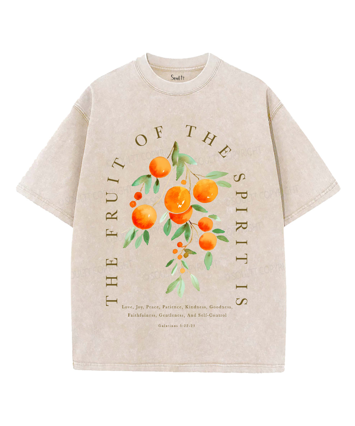 Fruit Of The Spirit Unisex Washed Christian T-shirt Style003 Hoodie, Sweatshirt | CiraTrend.com (Image 4)