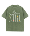 Be Still Washed Christian T-shirt Hoodie, Sweatshirt | CiraTrend.com (Image 1)