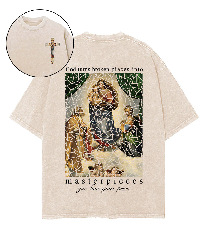 Adoration of the Magi God Turns Double Sided Washed Christian T-shirt Hoodie, Sweatshirt | CiraTrend.com (Image 1)