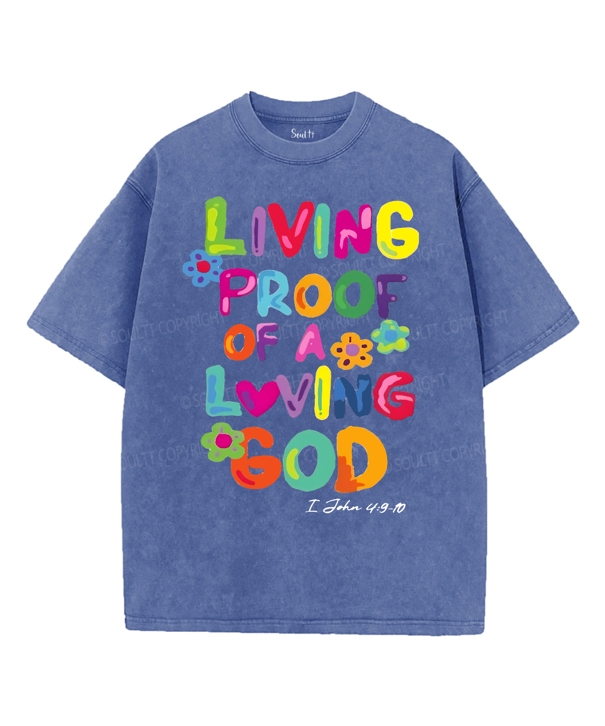 Loving God Unisex Washed Christian T-shirt Hoodie, Sweatshirt | CiraTrend.com (Image 5)