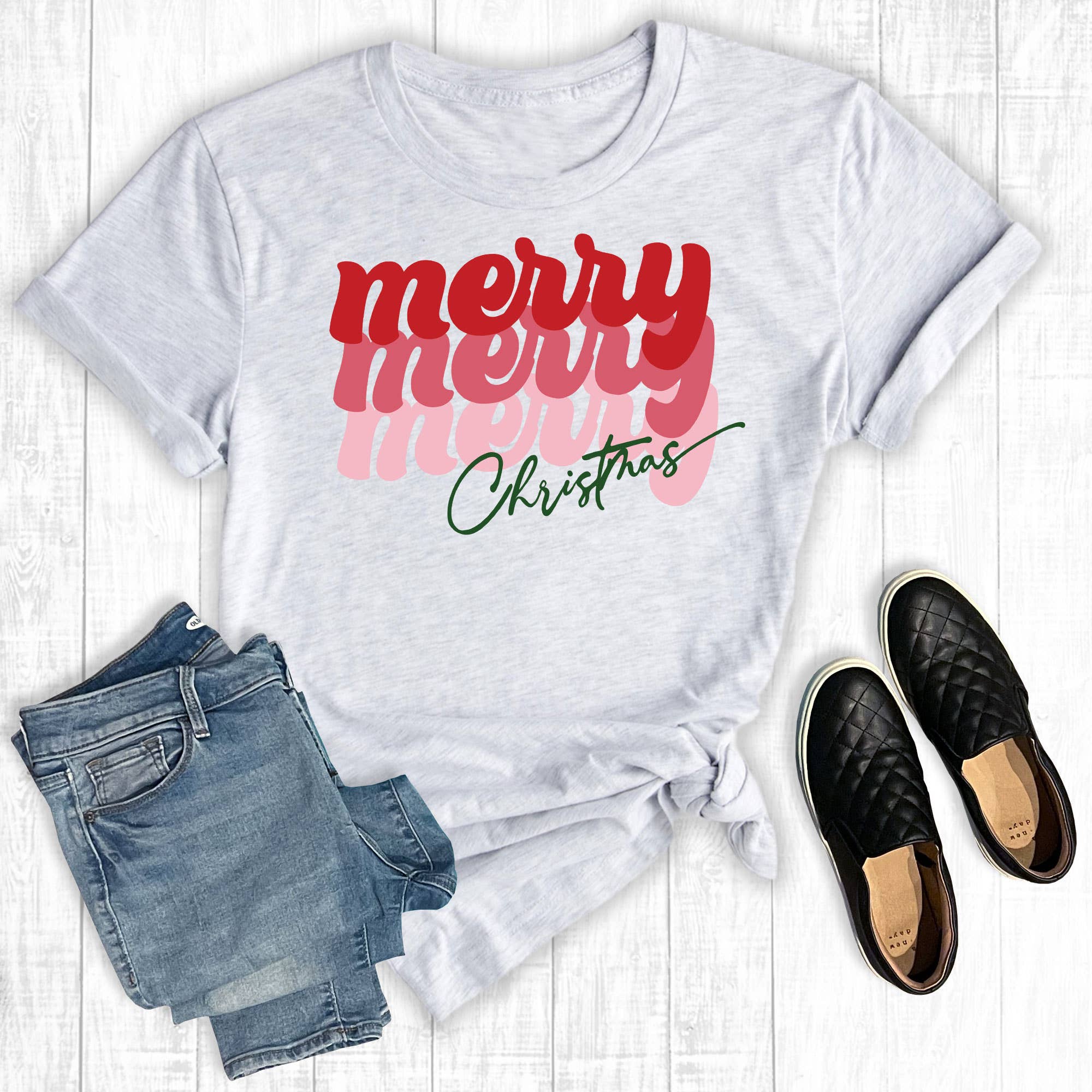 Retro Merry Merry Merry Christmas