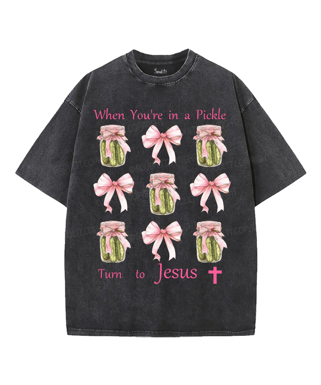 Turn To Jesus Unisex Washed Christian T-shirt Hoodie, Sweatshirt | CiraTrend.com (Image 1)