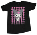 Kuromi Mens T-Shirt - Smiling Over a Pink Skull Field Hoodie, Sweatshirt | CiraTrend.com