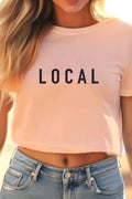 Local Puff Graphic Short Crop Top