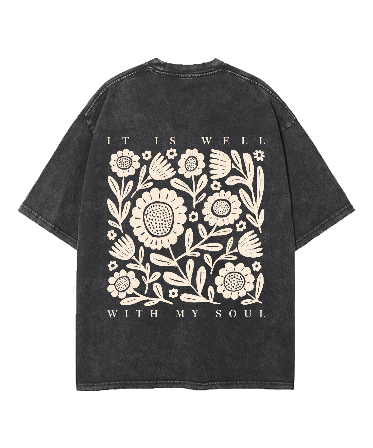 It Is Well With My Soul Double Sided Unisex Washed Christian T-shirt Style006 Hoodie, Sweatshirt | CiraTrend.com (Image 3)