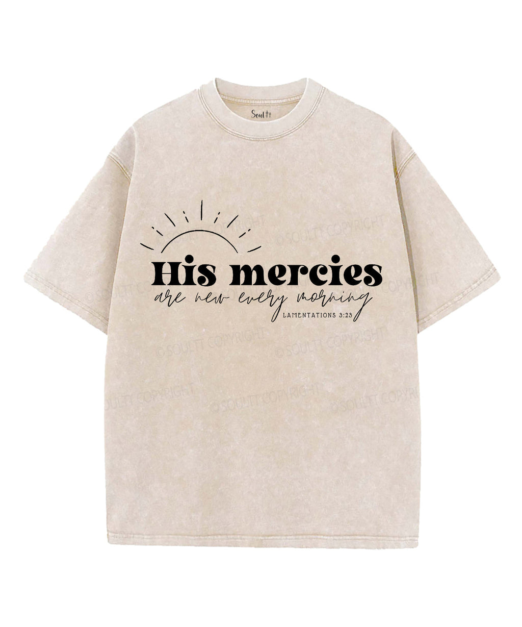 His Mercies Washed Christian T-Shirts, Hoodie, Sweatshirt