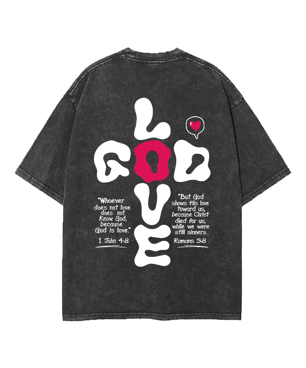 Love God Double Sided Unisex Washed Christian T-shirt Hoodie, Sweatshirt | CiraTrend.com (Image 3)