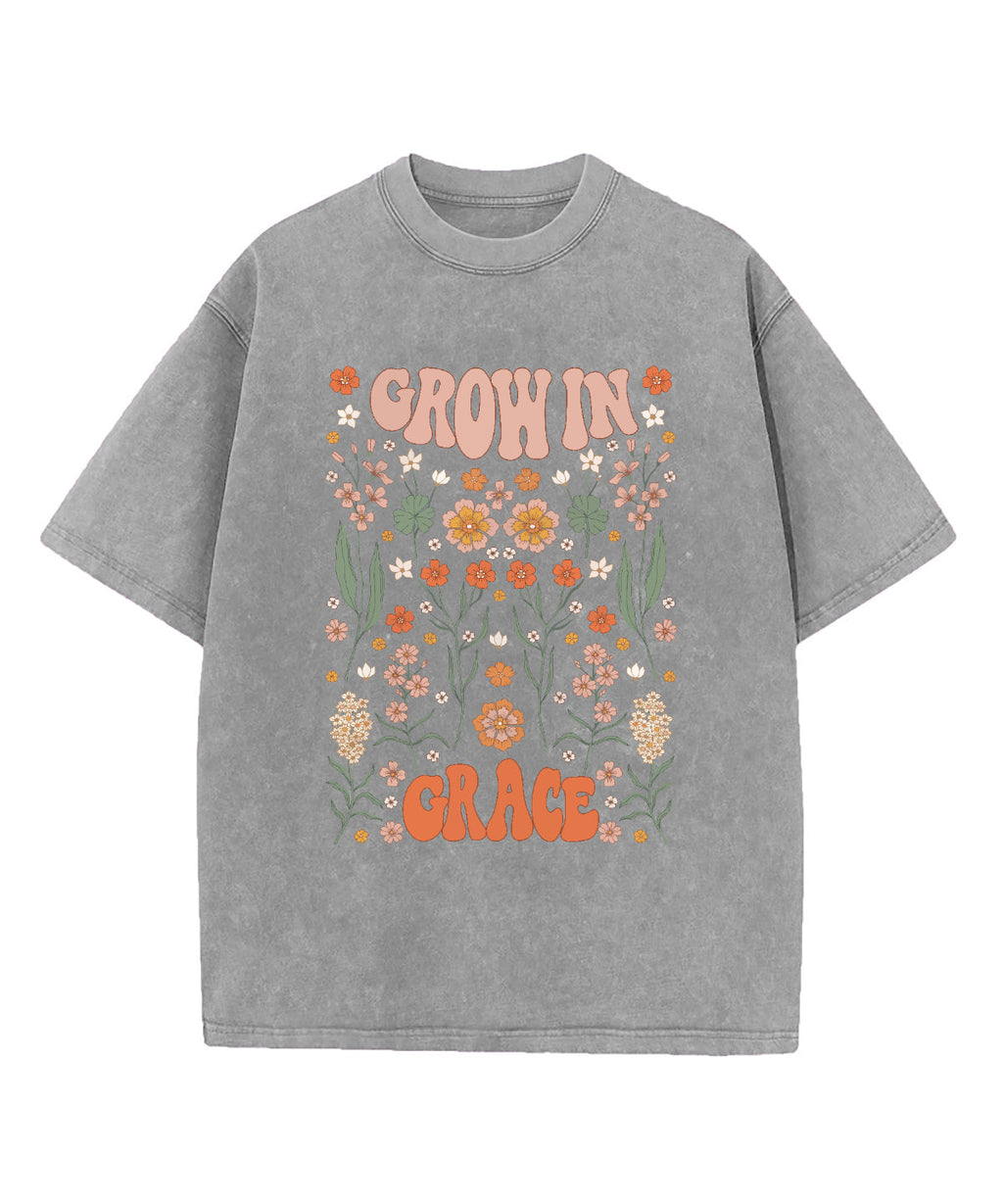 Grow In Grace Washed Christian T-shirt Style003 Hoodie, Sweatshirt | CiraTrend.com (Image 4)