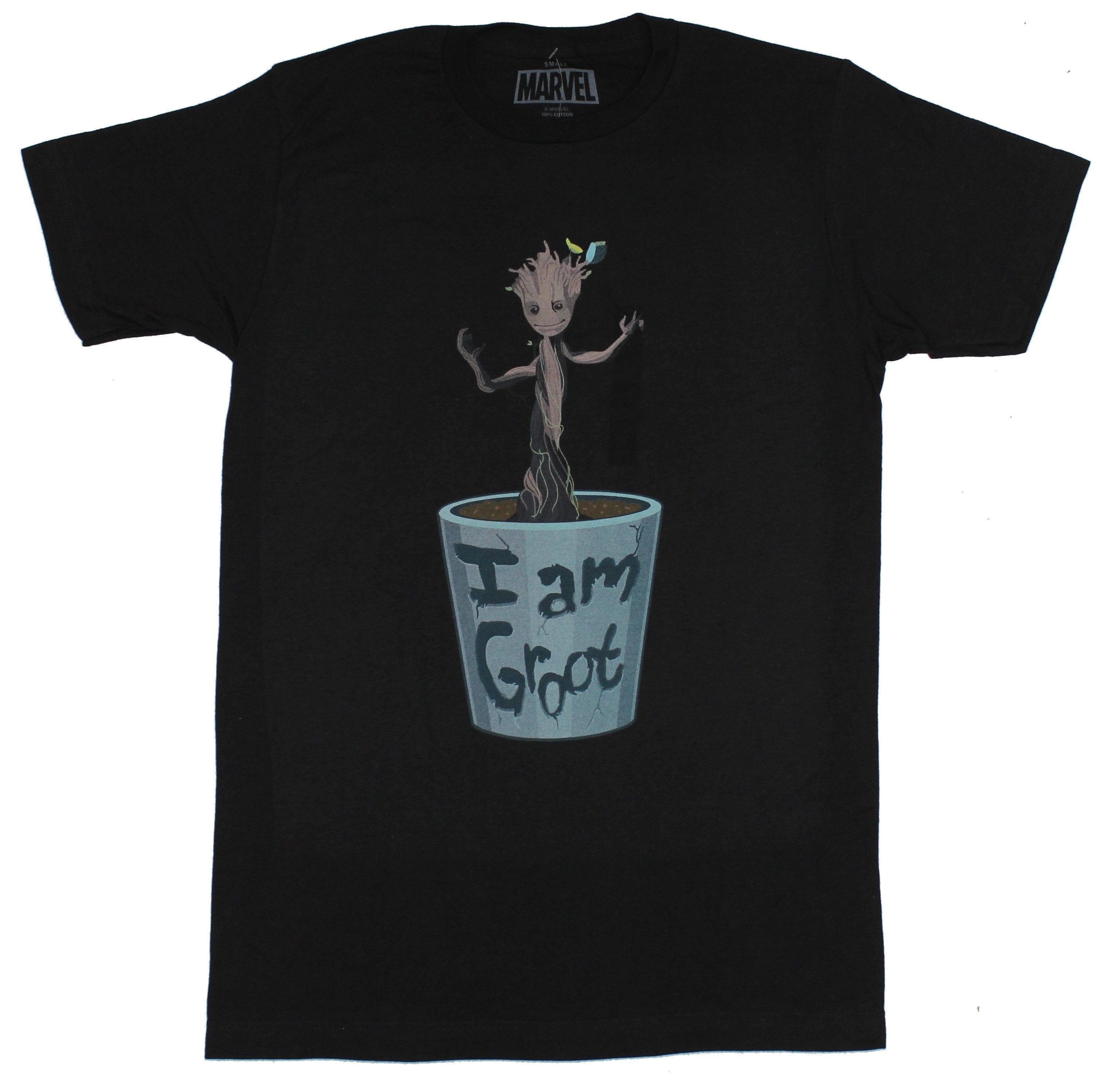 Guardians of the Galaxy Mens T-Shirt - Growing Baby Groot Pot Image Hoodie, Sweatshirt | CiraTrend.com