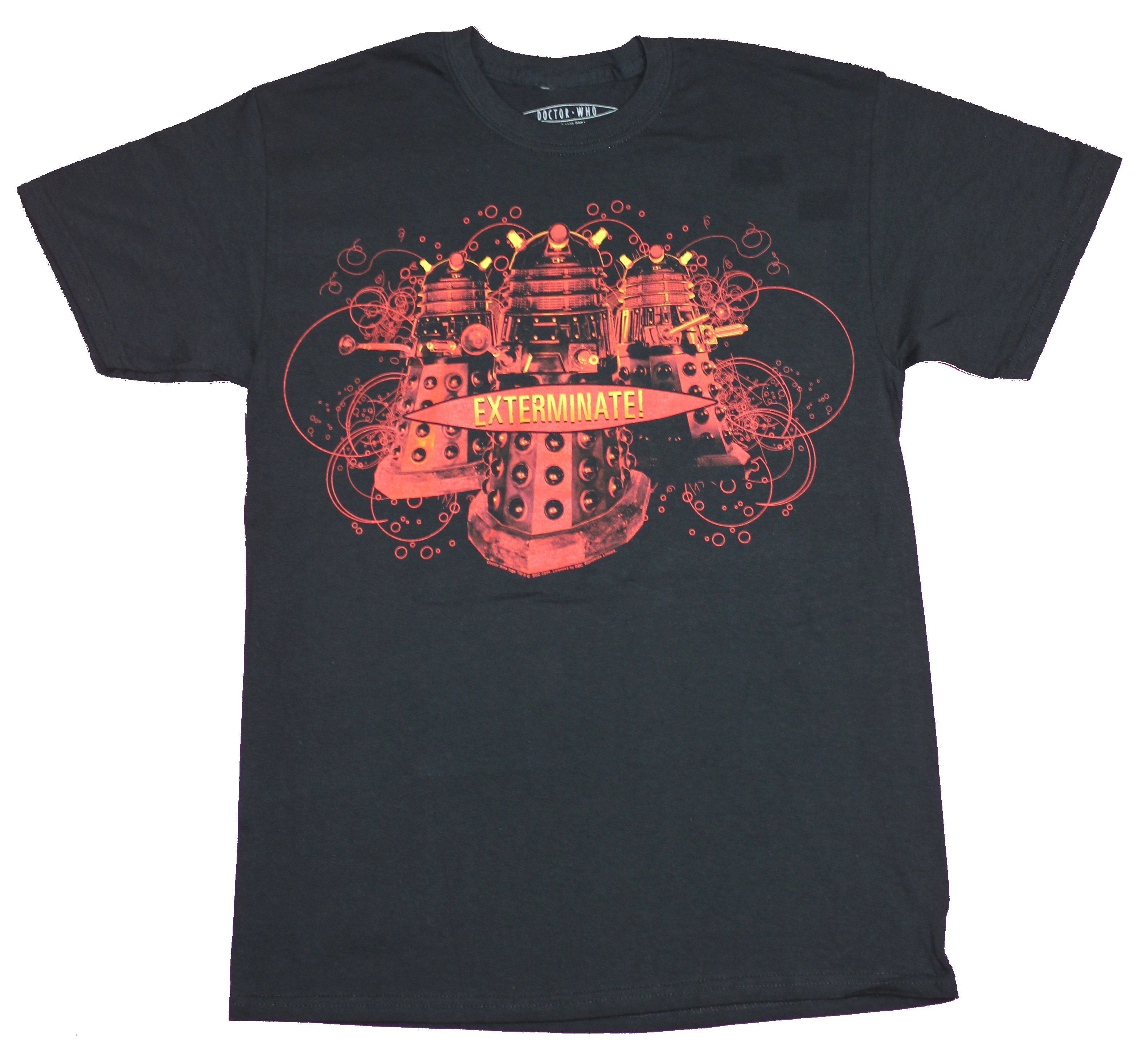 Doctor Who Mens T-Shirt  - Exterminate Red Tinted Dalek Trio Image Hoodie, Sweatshirt | CiraTrend.com