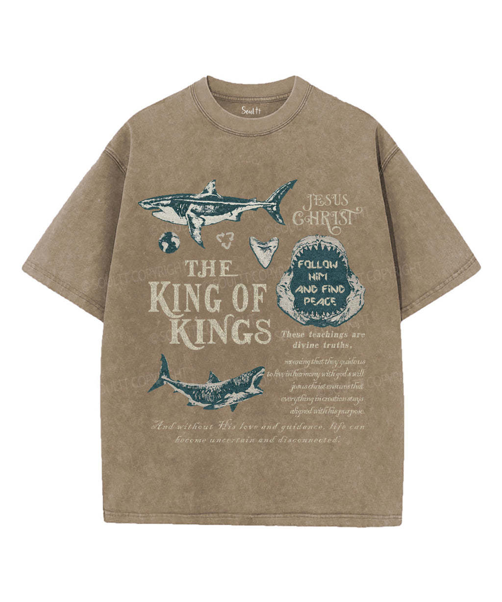 The King Of Kings Unisex Washed Christian T-shirt Hoodie, Sweatshirt | CiraTrend.com (Image 5)