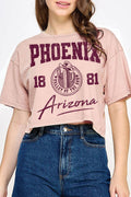 Phoenix Arizona 1881 Mineral Graphic Long Crop Top