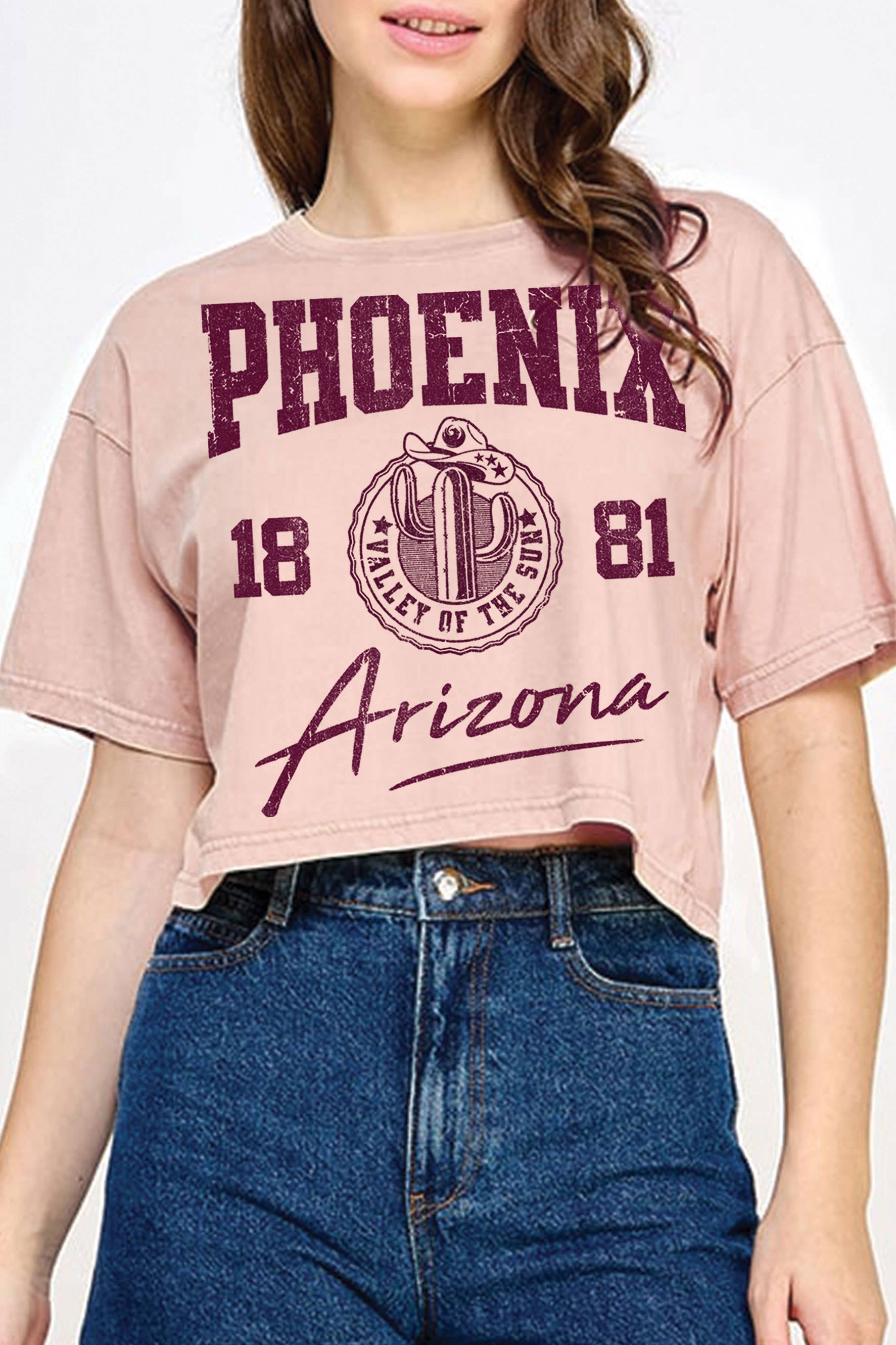 Phoenix Arizona 1881 Mineral Graphic Long Crop Top