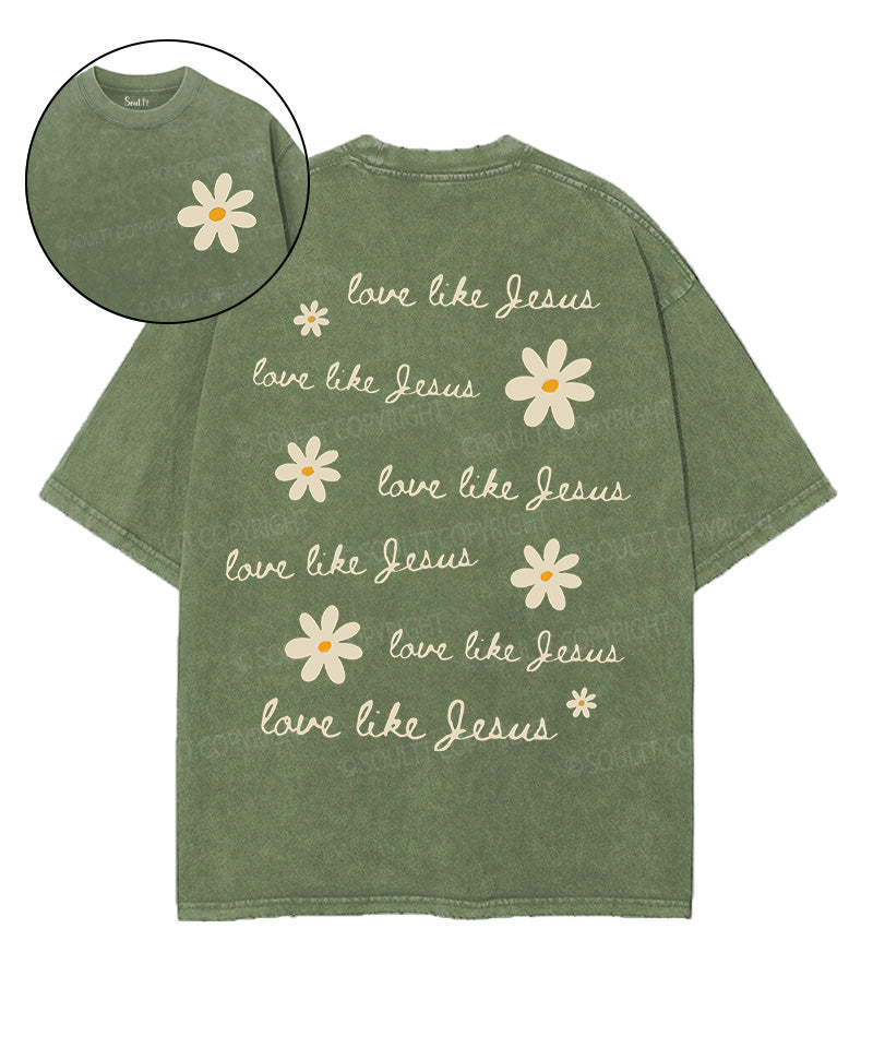 Love Like Jesus Double Sided Unisex Washed Christian T-shirt Style002 Hoodie, Sweatshirt | CiraTrend.com (Image 1)