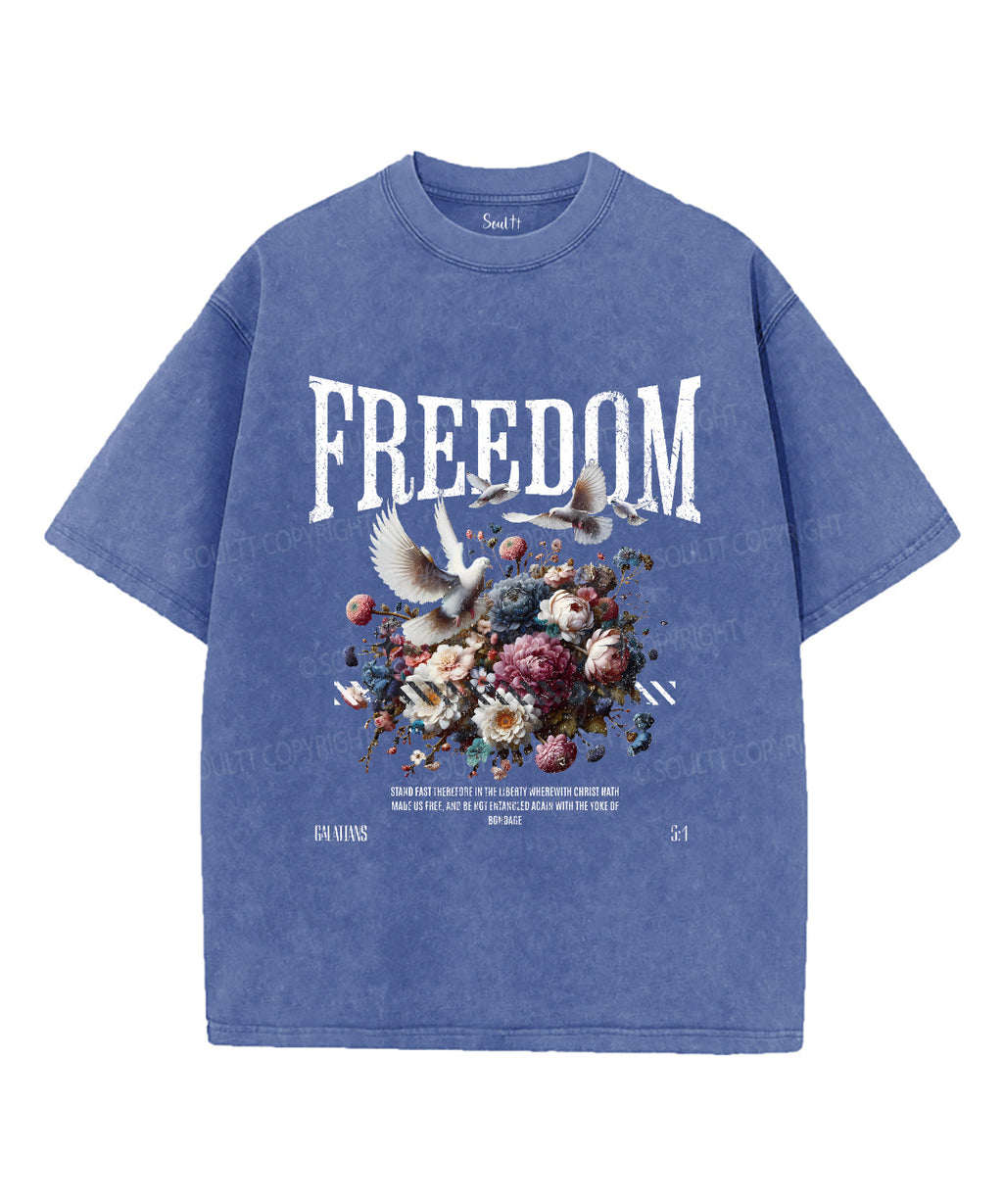 Freedom Unisex Washed Christian T-shirt Style001 Hoodie, Sweatshirt | CiraTrend.com (Image 4)