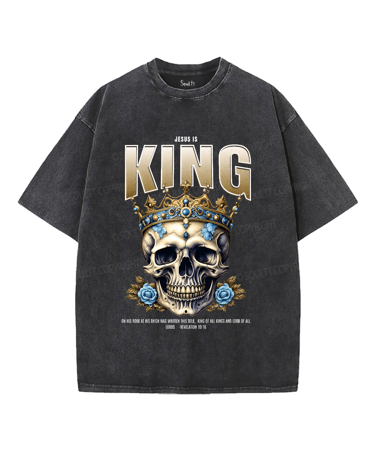Jesus Is King Unisex Washed Christian T-shirt Style003 Hoodie, Sweatshirt | CiraTrend.com (Image 1)