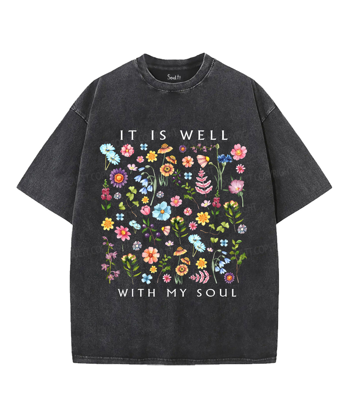 It Is Well With My Soul Unisex Washed Christian T-shirt Style012 Hoodie, Sweatshirt | CiraTrend.com (Image 1)
