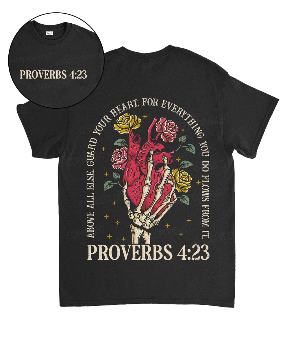 Guard Your Heart Double Sided Unisex Cotton Christian T-Shirt Hoodie, Sweatshirt | CiraTrend.com (Image 1)