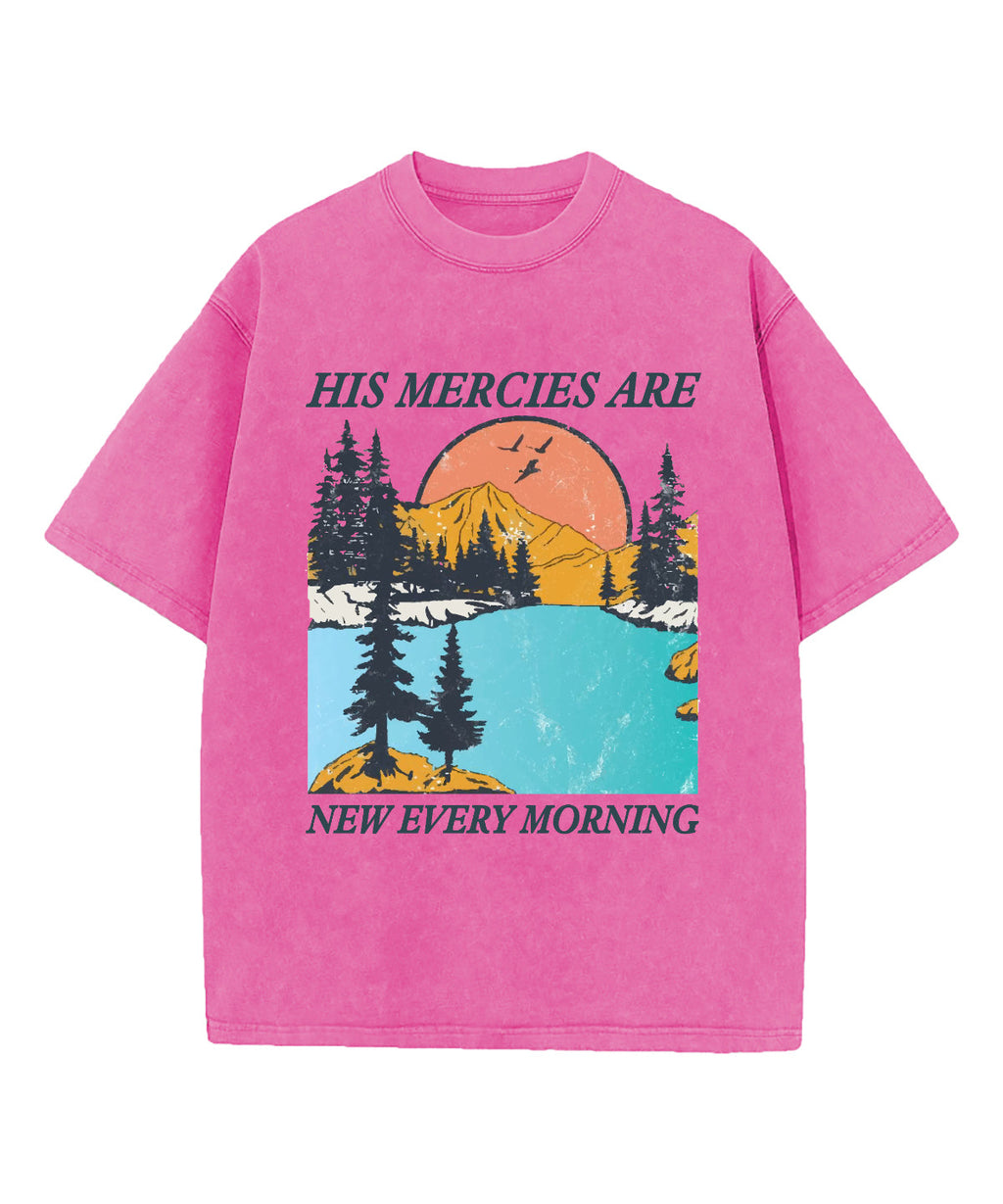New Every Morning Washed Christian T-shirt Hoodie, Sweatshirt | CiraTrend.com (Image 3)