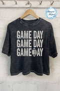Game Day Game Day Game Day Mineral Graphic Long Crop Top