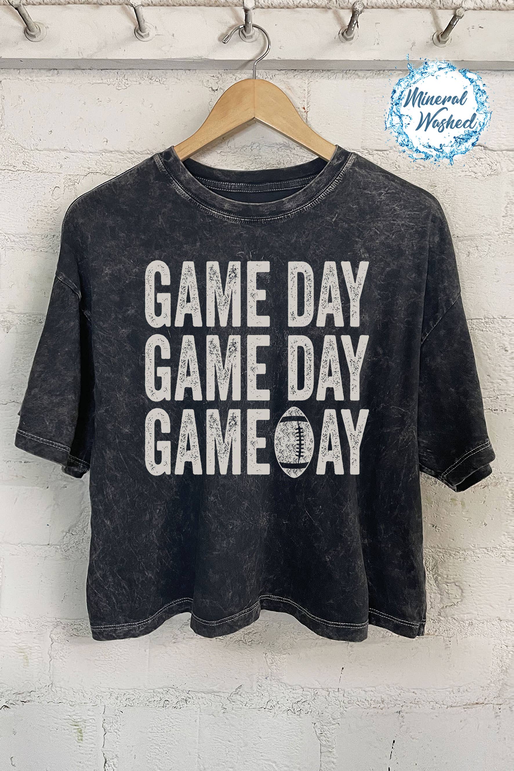Game Day Game Day Game Day Mineral Graphic Long Crop Top